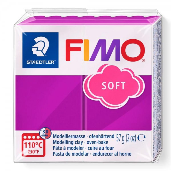 Staedtler FIMO soft purpur 57g Modelliermasse ofenhärtend Knetmasse Knete