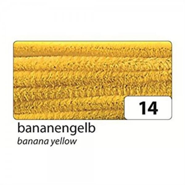 Max Bringmann - Folia 77814- Chenilledraht, 10 Stück Bananengelb, 50cm x 8mm
