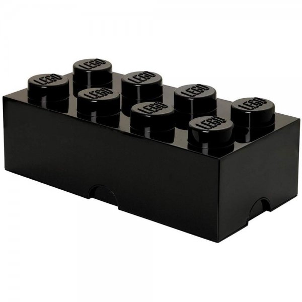 LEGO® Storage Brick 8 Schwarz Aufbewahrungsbox mit 8 Noppen Baustein stapelbar