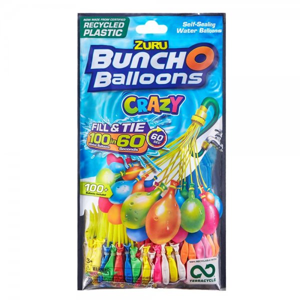 Zuru Bunch O Balloons Crazy schnell befüllende selbstdichtende Wasserballons 3er Pack