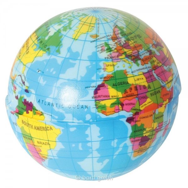 BARTL 111065 - Globus Ball mit Weltkarte Spielen und Lernen Erdkugel Geographie