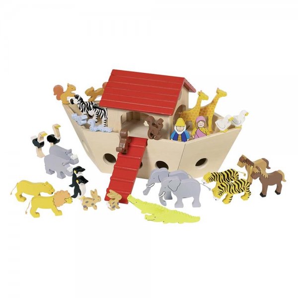 Goki 51846 - Arche Noah Spielzeug Marken-Holzspielzeug Spielfiguren Tiere NEU