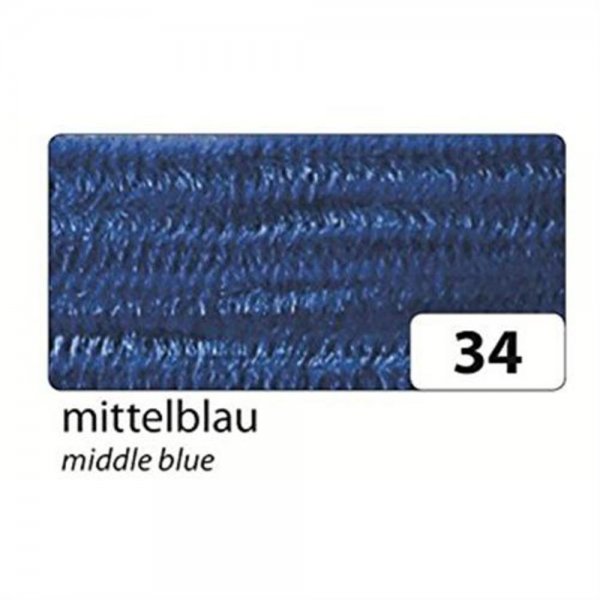 Max Bringmann - Folia 77834 - Chenilledraht, 10 Stück Mittelblau, 50cm x 8mm