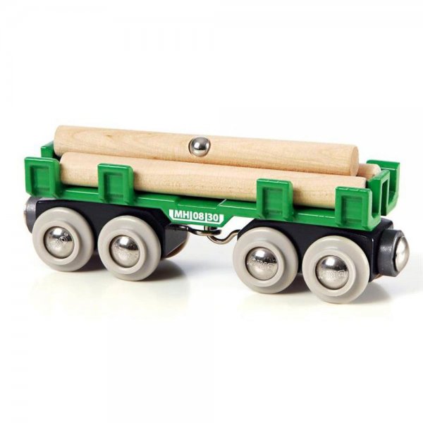 Brio 33696 - Waggon mit Holzladung, Langholzwagen, Spielzeug, NEU