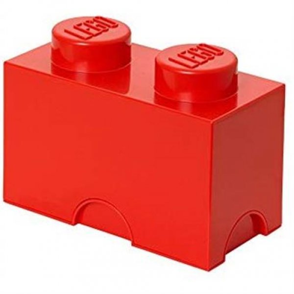 LEGO® Storage Brick 2 Rot Aufbewahrungsbox mit 2 Noppen Baustein stapelbar