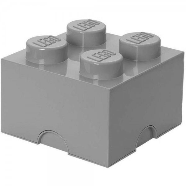 LEGO® Storage Brick 4 Grau Aufbewahrungsbox mit 4 Noppen Baustein stapelbar