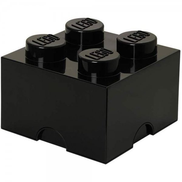 LEGO® Storage Brick 4 Schwarz Aufbewahrungsbox mit 4 Noppen Baustein stapelbar