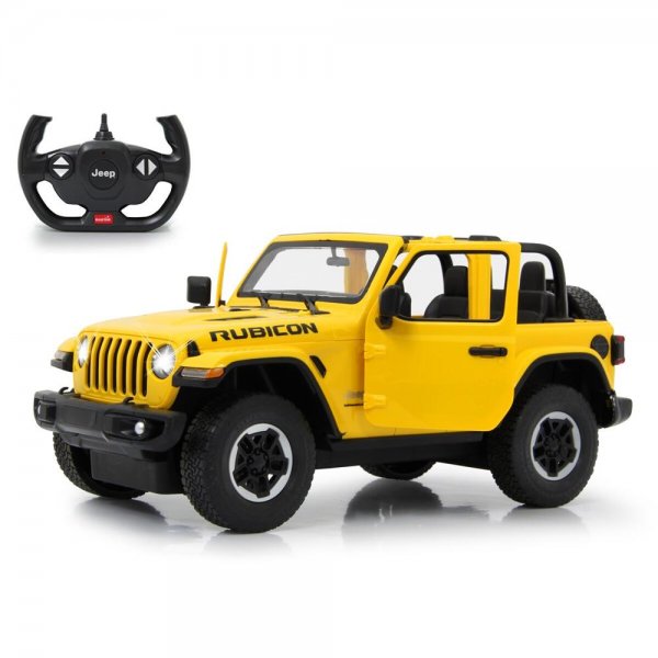 Jamara Jeep Wrangler JL 1:14 gelb 2,4GHz Tür manuell Ferngesteuertes Auto mit LED Fahrlicht