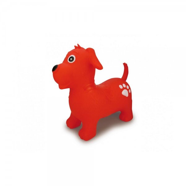 Jamara Hüpftier Hund rot mit Pumpe Luftpumpe Hopser Hüpfspielzeug Kleinkind