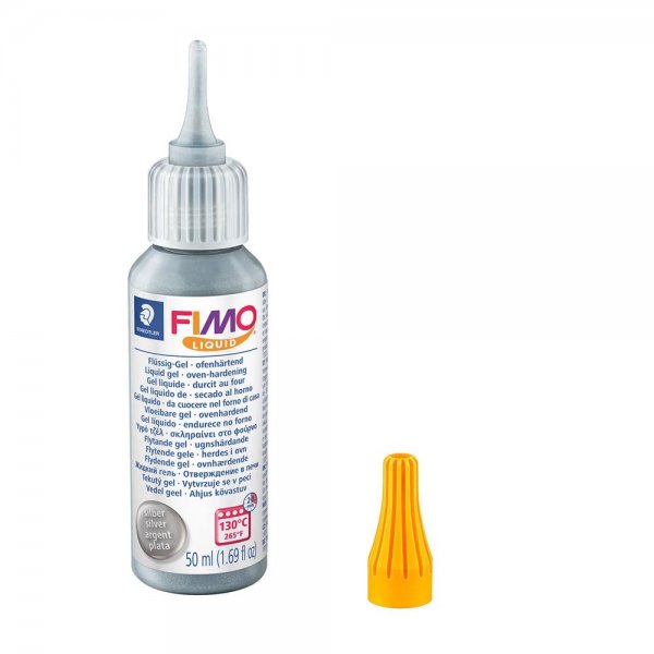 Staedtler FIMO liquid Deko-Gel silber 50 ml Flüssiggel für Modelliermasse Dekoration