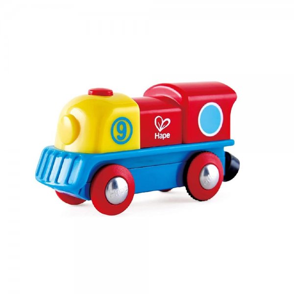 Hape E3820 Tapfere kleine Lokomotive Eisenbahn Kleinkindspielzeug Holzspielzeug