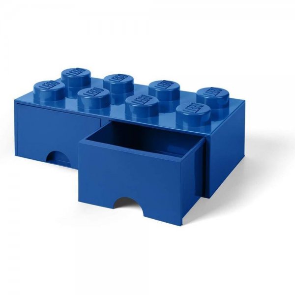 LEGO® Storage Brick 8 Blau mit 2 Schubladen Aufbewahrungsbox Baustein stapelbar
