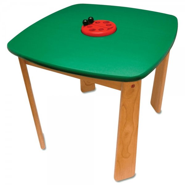 Kindertisch grün mit Marienkäfer aus Holz Spieltisch Kinderzimmermöbel Kindermöbel