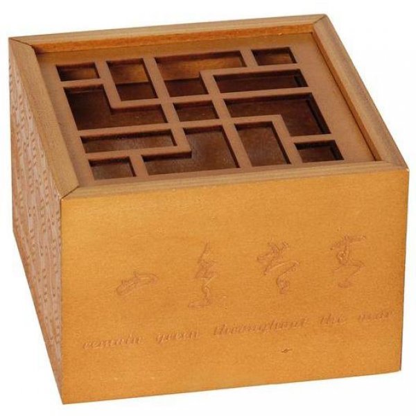 Bartl Trickkiste Bambus Dekorative Geheimbox mit Geheimfach oder als Geschenkbox geeignet