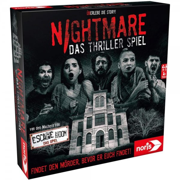 Noris 606101896 - Nightmare - Das Thriller Spiel mit dem speziellen Nervenkitzel für alle Adrenalin-Junkies, ab 16 Jahren