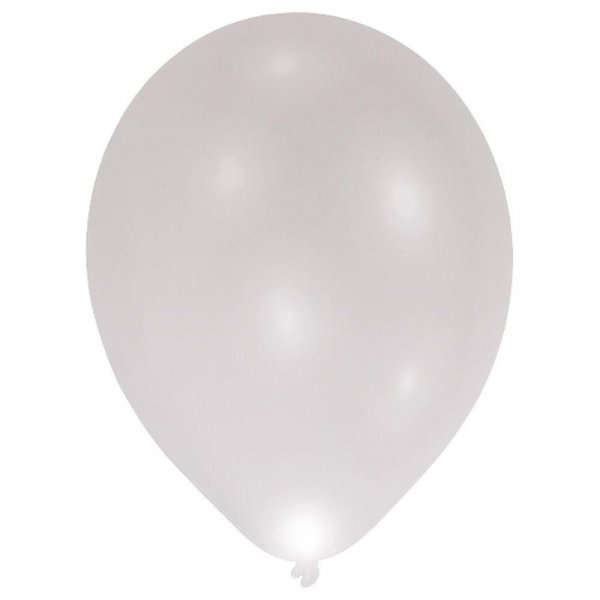amscan LED Latexballon Set Silber Grau 5 Stück Luftballon Geburtstag Party Fasching