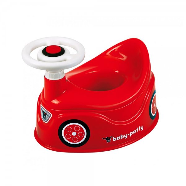 BIG-Baby-Potty Lerntöpfchen BIG-Bobby-Car Design abnehmbares Lenkrad hohe Rückenlehne rot Auto