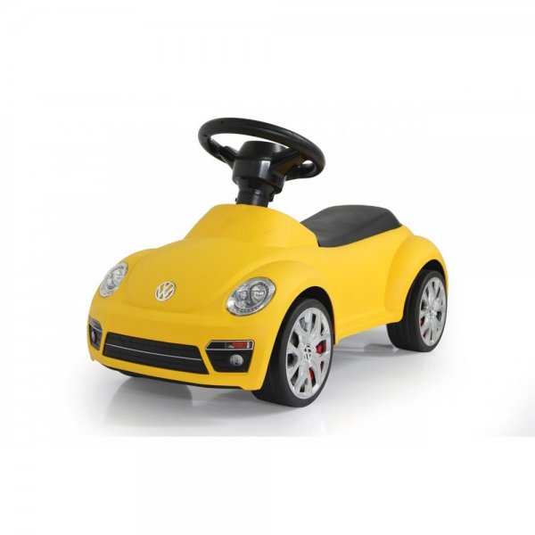 Jamara Rutscher VW Beetle gelb Rutschauto Kippschutz Hupe am Lenkrad Kinderfahrzeug