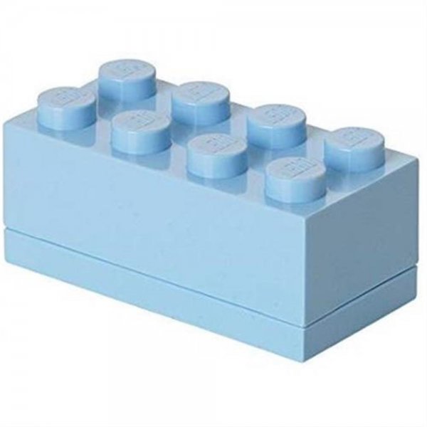 LEGO® Mini Box 8 Hellblau Lunchbox Snackbox Aufbewahrungsbox mit 8 Noppen Baustein
