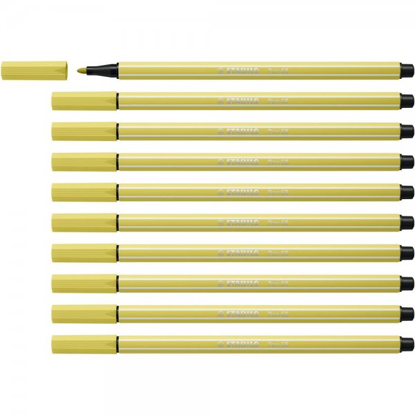 Premium-Filzstift - STABILO Pen 68 - 10er Pack - senf
