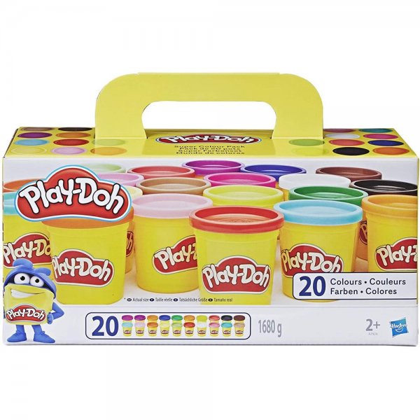 Hasbro Play-Doh Super Farbenset (20er Pack) Knete für fantasievolles und kreatives Spielen