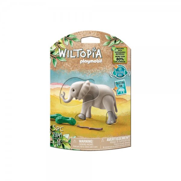 PLAYMOBIL® Wiltopia 71049 - Junger Elefant Spielfigur Spieltier aus nachhaltigem Material ab 4 Jahren