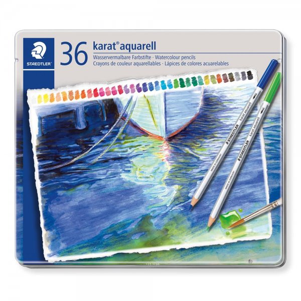 STAEDTLER Farbstift aquarell 125 Metalletui 36 Aquarellstiften sortierten Farben