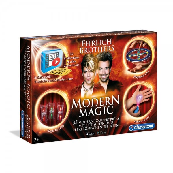 Clementoni Ehrlich Brothers Modern Magic Zauberkasten Zaubertricks Set Kinder