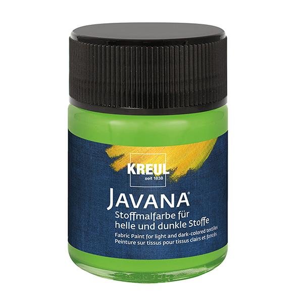 Kreul Javana Stoffmalfarbe für helle und dunkle Stoffe 50 ml Blattgrün Textilfarbe