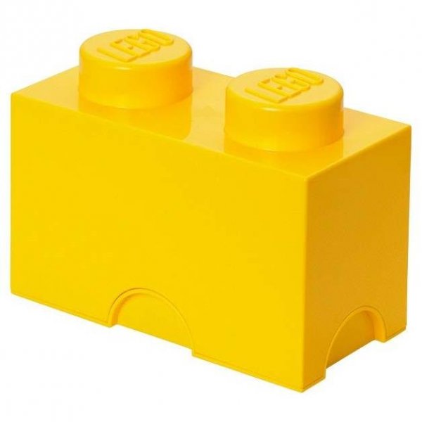 LEGO® Storage Brick 2 Gelb Aufbewahrungsbox mit 2 Noppen Baustein stapelbar
