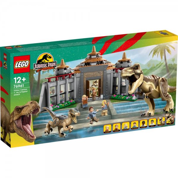 LEGO® Jurassic Park 76961 - Angriff des T.Rex und Raptors aufs Besucherzentrum Dinosaurier Spielset