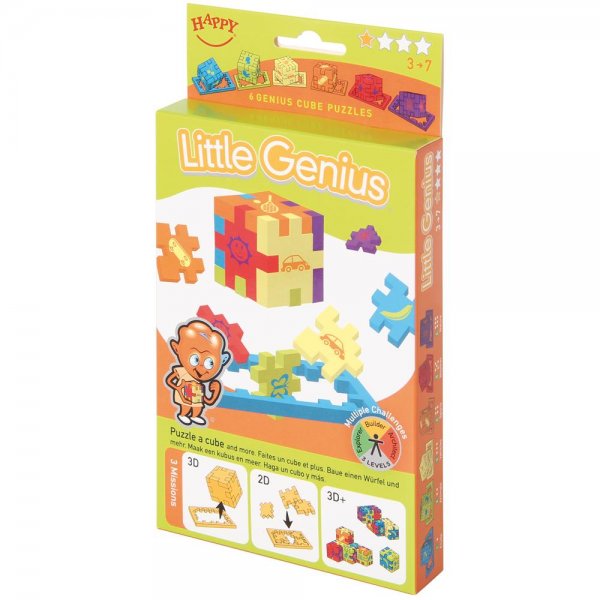 Happy Cube Little Genius 3D-Puzzle 6er-Pack Puzzlewürfel Geduldspiel für Kleinkinder ab 3 Jahre