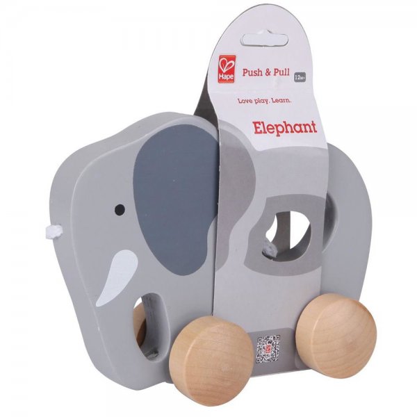 Hape E0908 - Nachzieh-Elefant, Holzspielzeug Nachziehtier NEU