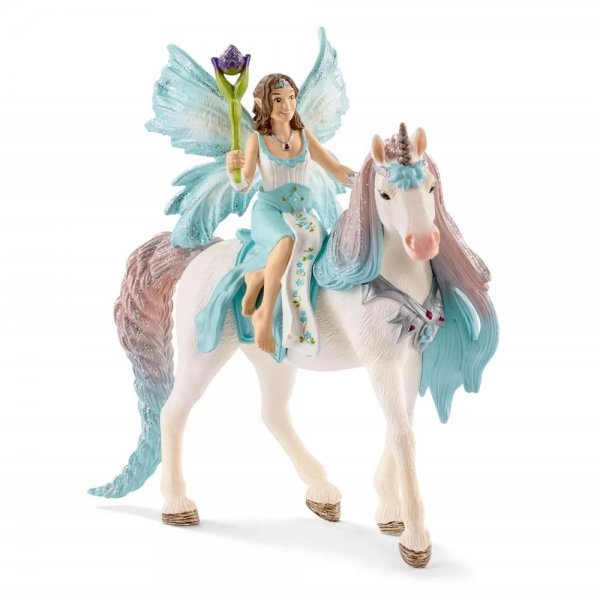 Schleich 70569 Bayala Eyela mit Prinzessinnen-Einhorn Spielfigur Elfe Fantasy