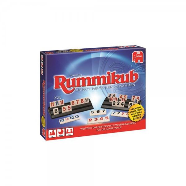 Jumbo Spiele Original Rummikub XXL mit großen Zahlen 2-4 Spieler ab 8 Jahren NEU