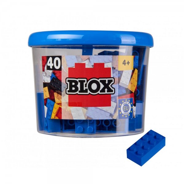 Simba Blox 40 8er Bausteine blau in Dose Klemmbausteine Konstruktionsspielzeug kompatibel
