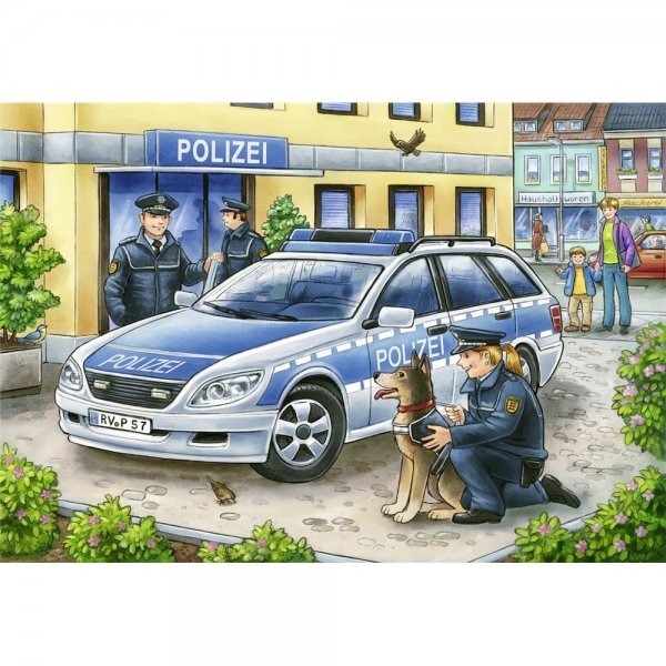 Ravensburger Polizei und Feuerwehr, 2 x 12 Puzzleteile 26x18 cm NEU