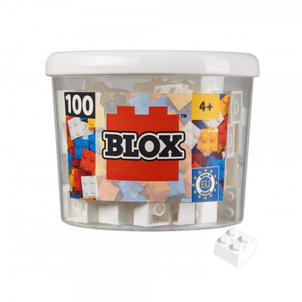 Simba Blox 100 4er Bausteine weiß in Dose Klemmbausteine Konstruktionsspielzeug kompatibel