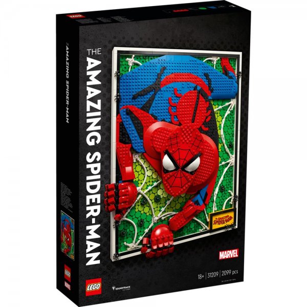 LEGO® Art 31209 - The Amazing Spider-Man Bauset Superhelden-Wandporträt für Erwachsene ab 18 Jahren