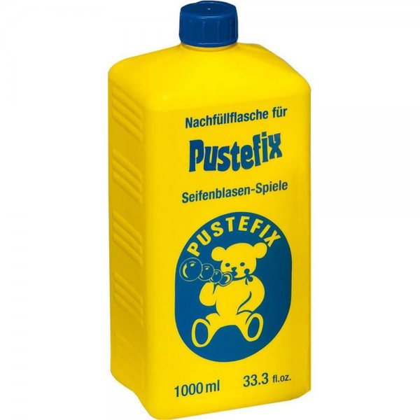 PUSTEFIX Nachfüllflasche 1000 ml Seifenblasenflüssigkeit Seifenblasen 1L Kinder