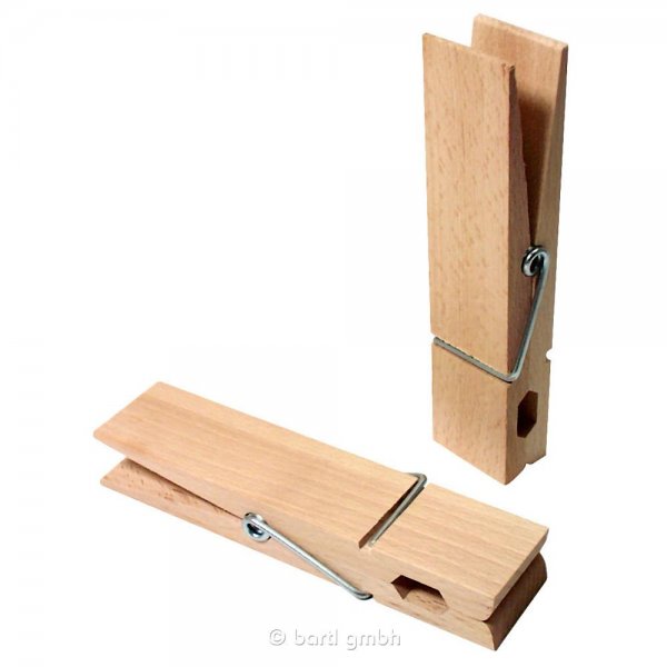 Holzklammer 150 mm natur, Wäscheklammer, Standard-Klammer aus Holz, NEU