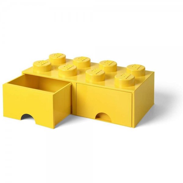 LEGO® Storage Brick 8 Gelb mit 2 Schubladen Aufbewahrungsbox Baustein stapelbar