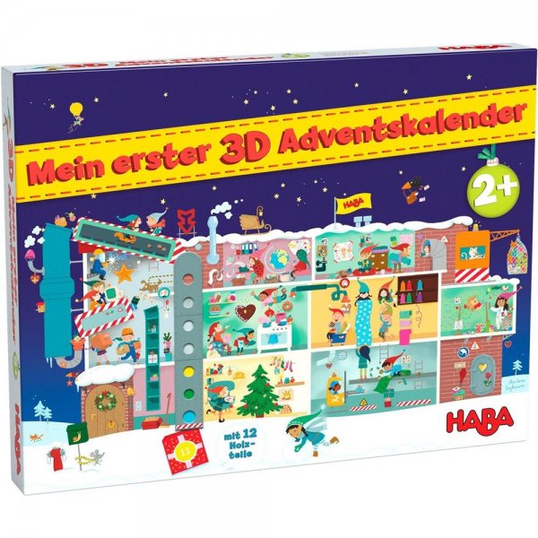 Haba Mein erster 3D-Adventskalender In der Weihnachtsfabrik Suchrätsel für Kinder ab 2 Jahren