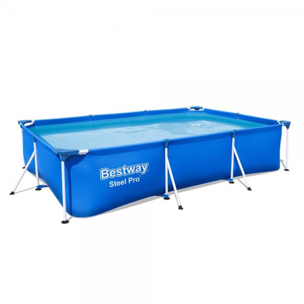 Bestway Steel Pro Frame Pool ohne Pumpe 300 x 201 x 66 cm Blau Stahlrahmenpool Aufstellpool