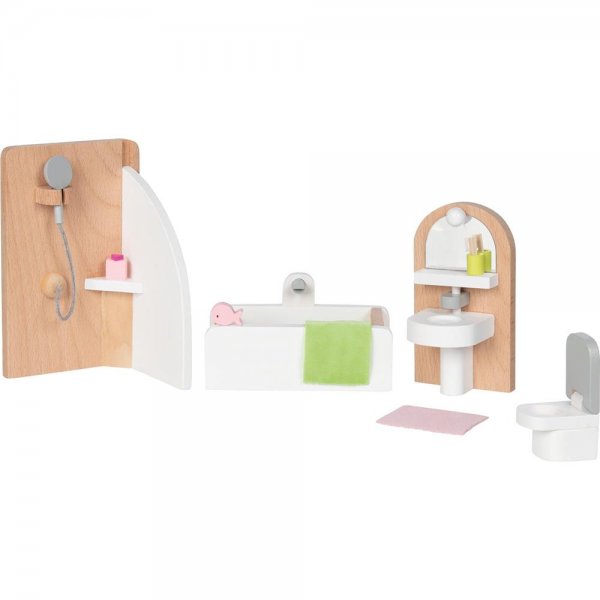 Goki Puppenmöbel Style, Badezimmer - Puppenhausmöbel aus Holz