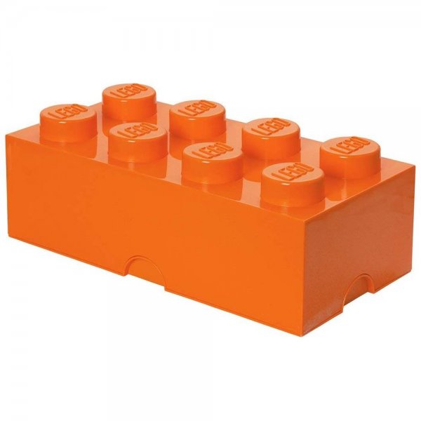 LEGO® Storage Brick 8 Orange Aufbewahrungsbox mit 8 Noppen Baustein stapelbar