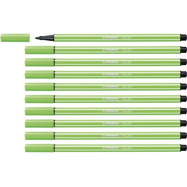 Premium-Filzstift - STABILO Pen 68 - 10er Pack - laubgrün