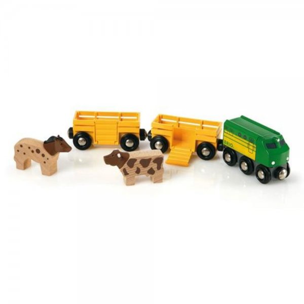 Brio 33404 - Bauernhof-Zug, Holzeisenbahn, Spielzeug, Holzspielzeug, NEU