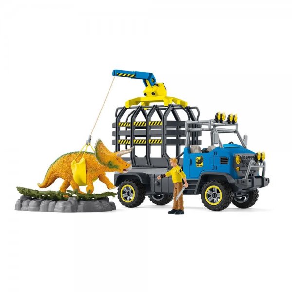 Schleich Dinosaurs Spielset Dinosaurier Truck Mission Spielfigur Triceratops Käfig Fahrzeug