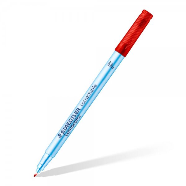 STAEDTLER Folienstift Lumocolor correctable 305 Einzelprodukt rot, Linienbreite F